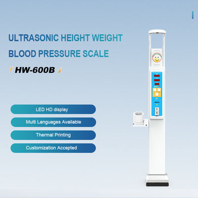 44kg G.W. BMI Moeda Altura do corpo Ultrassonico Peso Escala de gordura com máquina de pressão arterial