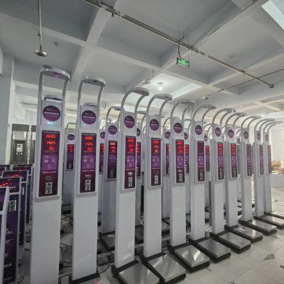Máquina de medição de altura e peso de aço, movida por moedas, com tamanho de embalagem 104*34*35cm