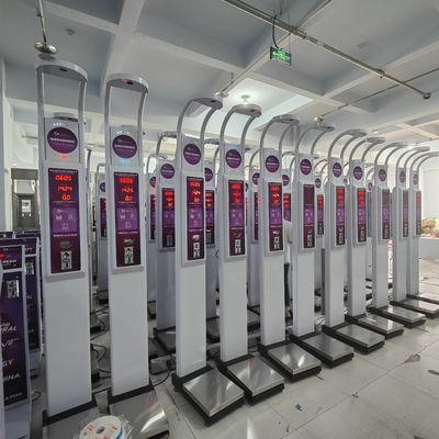 Máquina de medição de altura e peso de aço, movida por moedas, com tamanho de embalagem 104*34*35cm