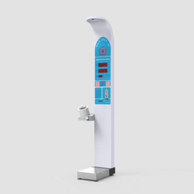 Máquina de pesagem dobrável com ecrã de LED para balança de peso de altura operada por moedas ultra-sônicas
