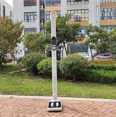Análise da composição corporal e medição da temperatura com uma balança digital de tipo permanente