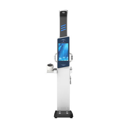 Quiosque de checagem de saúde com balança automática de gordura corporal e faixa de medição de altura de 0-210cm