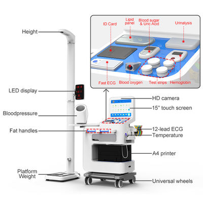 Hospital Médico Exame de Saúde Telemedicina Máquina de Análise Corporal com Transmissão de Dados WIFI