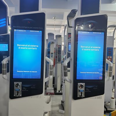 Máquina Inteligente de Verificação de Saúde 19 polegadas Android BMI Kiosk com Funções Opcionais