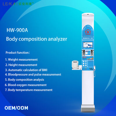 Analisador de composição corporal e tela sensível ao toque Escala de altura e peso por ultra-som Capacidade 500 kg
