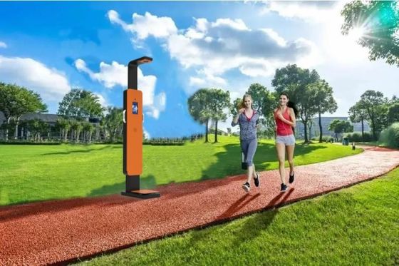 Máquina avançada de análise de altura e peso por ultra-som multifunção para parque externo