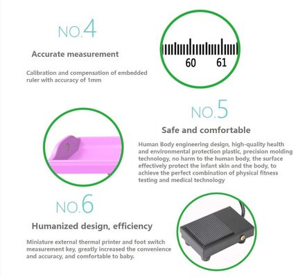 Balança Digital Médica para Bebês com Detector de Importação Ultrassônica e Divisão Mínima de 1 mm