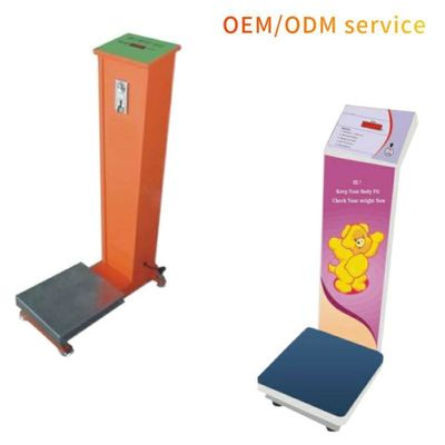 AC 100-240V Fornecimento de energia Balanças de pesagem de bagagem operadas por moedas com N.W/G.W de 27KG/30KG