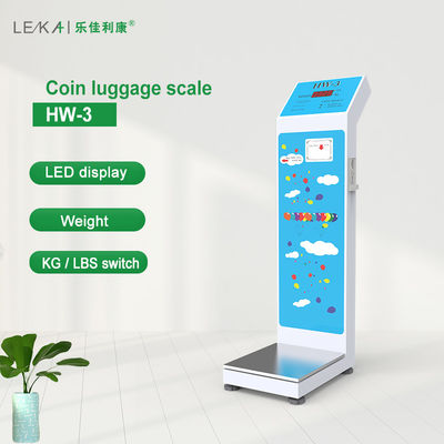 CE ISO9001 Approvado Electronic Coin Body Weight Scale Baggage Weighing Vending Machine 30kg N.W.