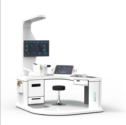 Máquina conveniente para verificar o nível de açúcar no sangue, máquina de quiosque de ECG com impressora a laser A4