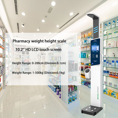Medida de gordura corporal Moeda Escala eletrônica de altura e peso com 64 kg de peso por volume