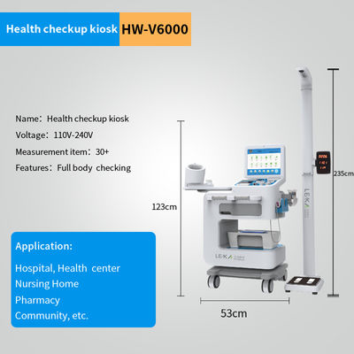 Display LCD Hospital Saúde do corpo inteiro Equipamento de exame físico para controlo de saúde