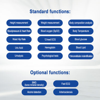 HW-V7000 Telemedicine Body Analyzer Customizado OEM Suporte para Quiosque Completo de Verificação de Saúde