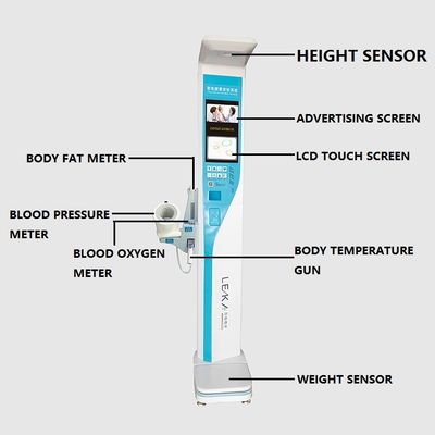 Ecrã LCD touch BIM Escala de peso da altura do corpo para avaliação e exame de saúde