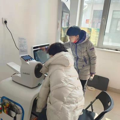 Estação de verificação do corpo de telemedicina todo-em-um com escala de altura e peso ultra-sônica