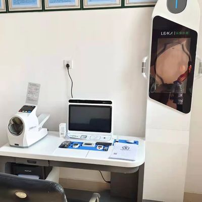 Estação de verificação do corpo de telemedicina todo-em-um com escala de altura e peso ultra-sônica
