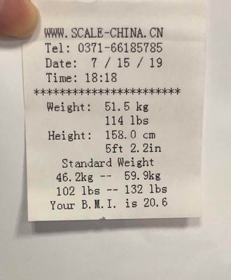 Máquina de verificação de peso e altura do corpo humano