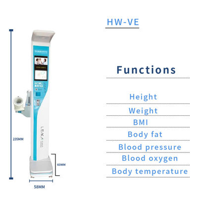 Escala de IMC de altura e peso corporal com tecnologia ultrasônica e análise de composição HW-VE