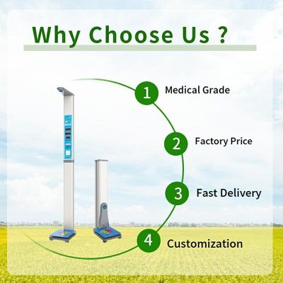 Máquina de medição de altura e peso da escala do médico 33*46*230cm com ecrã LED/LCD
