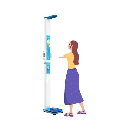 Balança digital de precisão de aço 220V/50Hz com visor LCD BMI e análise da composição corporal