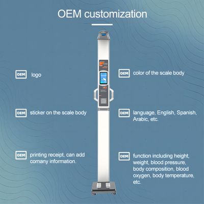 Balanço de precisão digital para análise do IMC e composição corporal Display LCD 220V/50Hz
