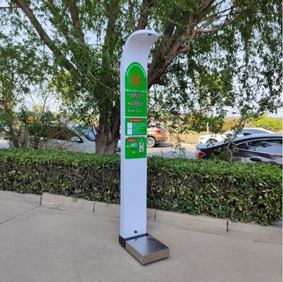 Medida rápida automática Escala de peso e altura operada por moeda para resultados precisos