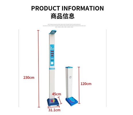 Escala de medição do IMC dobrável HW-700Z com tela LED e fonte de alimentação AC100-220V