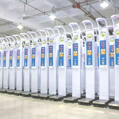 Tamanho da plataforma 33*55cm LEKA Moeda Altura operada Peso IMC Balanças de medição para farmácia