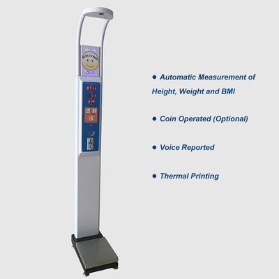 AC100-240V Fornecimento de energia Faixa de peso 8-200kg BMI Checkup Médico Máquina de Venda de Balança