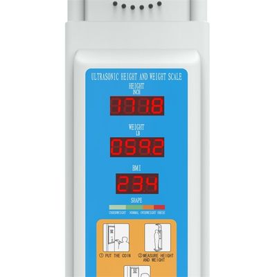 Display LED Máquina de medição eletrônica de altura e peso por ultra-som Faixa de peso 8-200kg