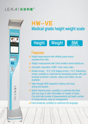 Balança de peso e altura pessoal de aço para hospitais 200kg BMI analisador de gordura corporal