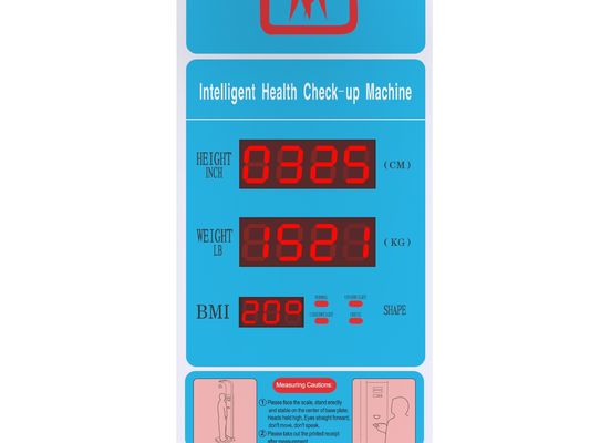 Máquina de teste de IMC corporal eletrônico profissional com impressora Tamanho do produto 33*55*235cm