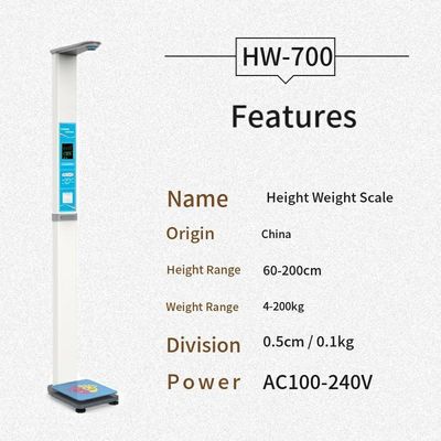 Display digital de LED/LCD Máquina de balança de peso e altura do IMC para análise da composição corporal